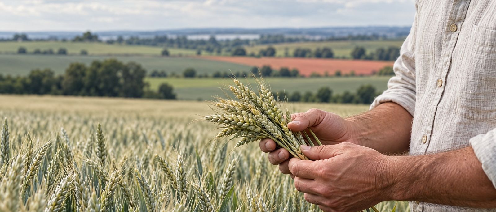 Open farmland at harvest time